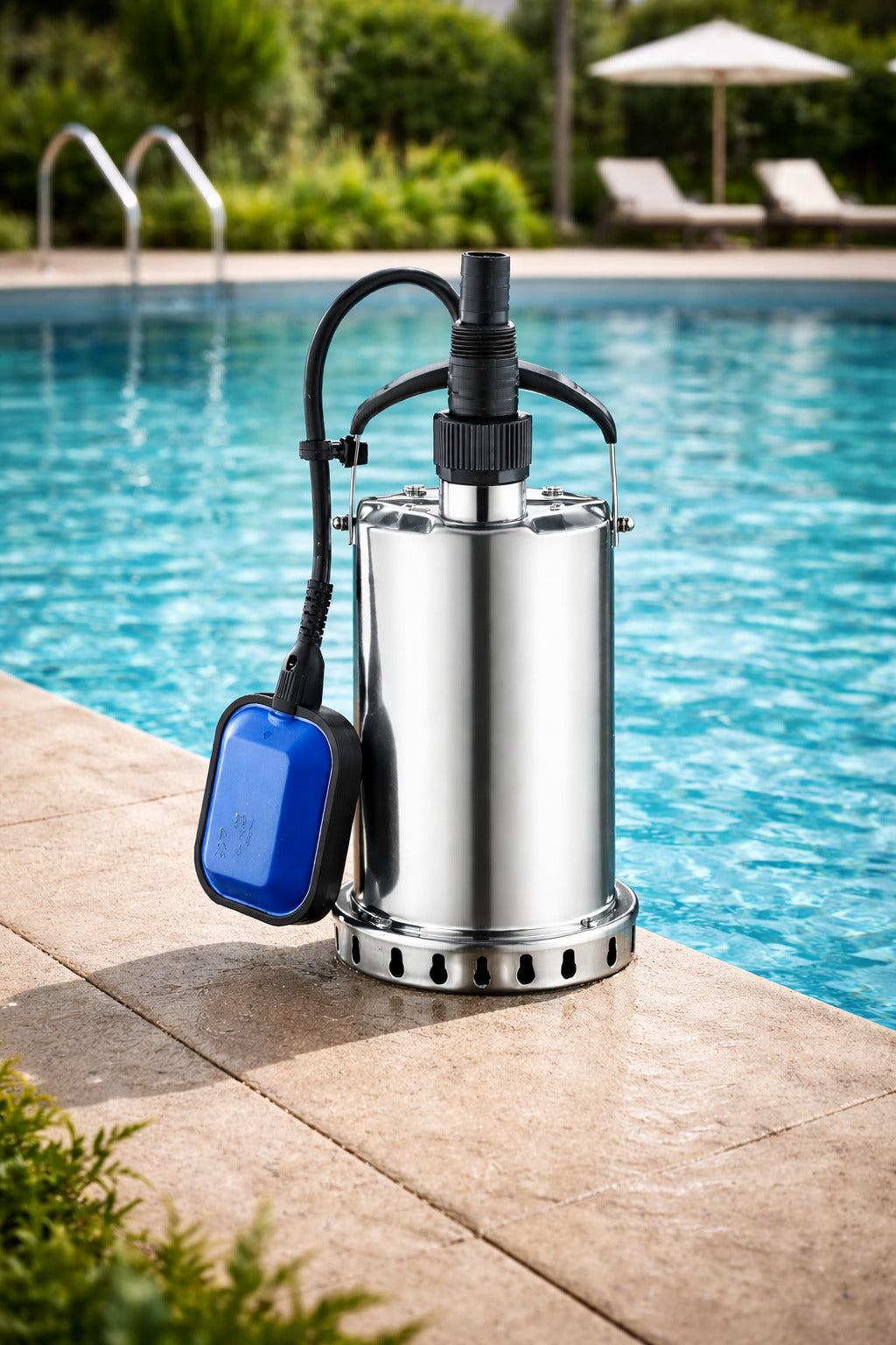 Pompe de cale submersible Inox 750 W 230 V, débit 10 000 l/h