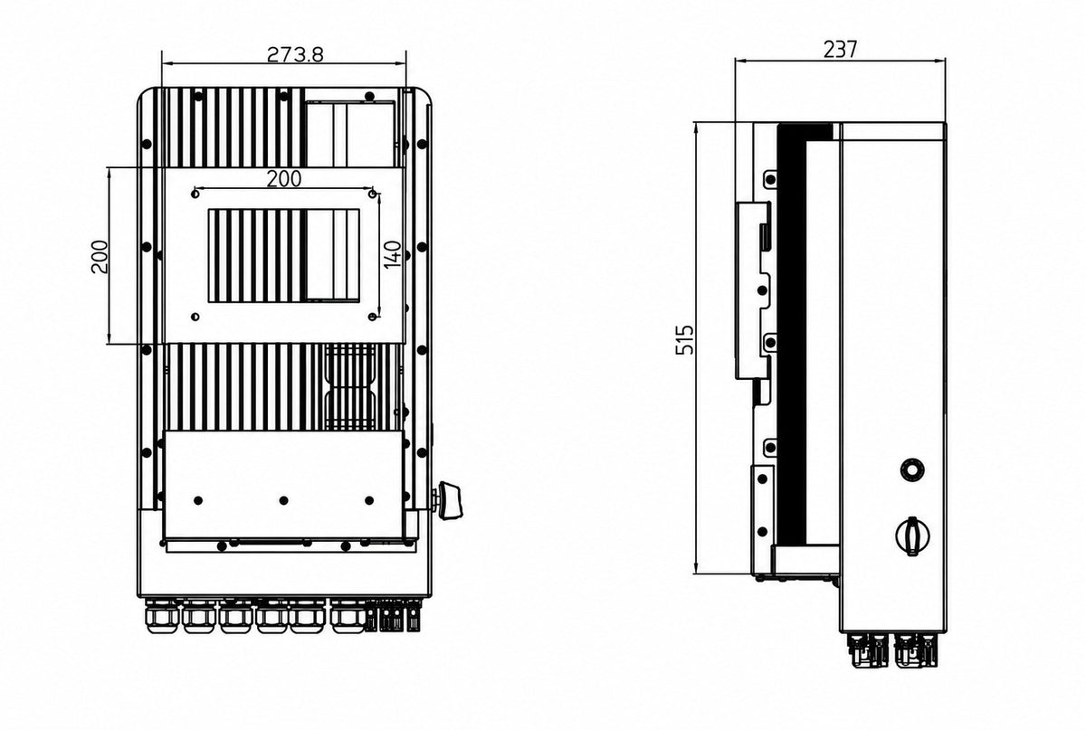 Onduleur hybride Deye 6 kW monophasé 2 MPPT, 48 V