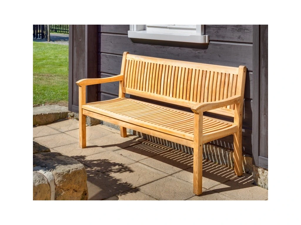 Banc de jardin 3 places avec dossier 150 cm résistant aux intempéries