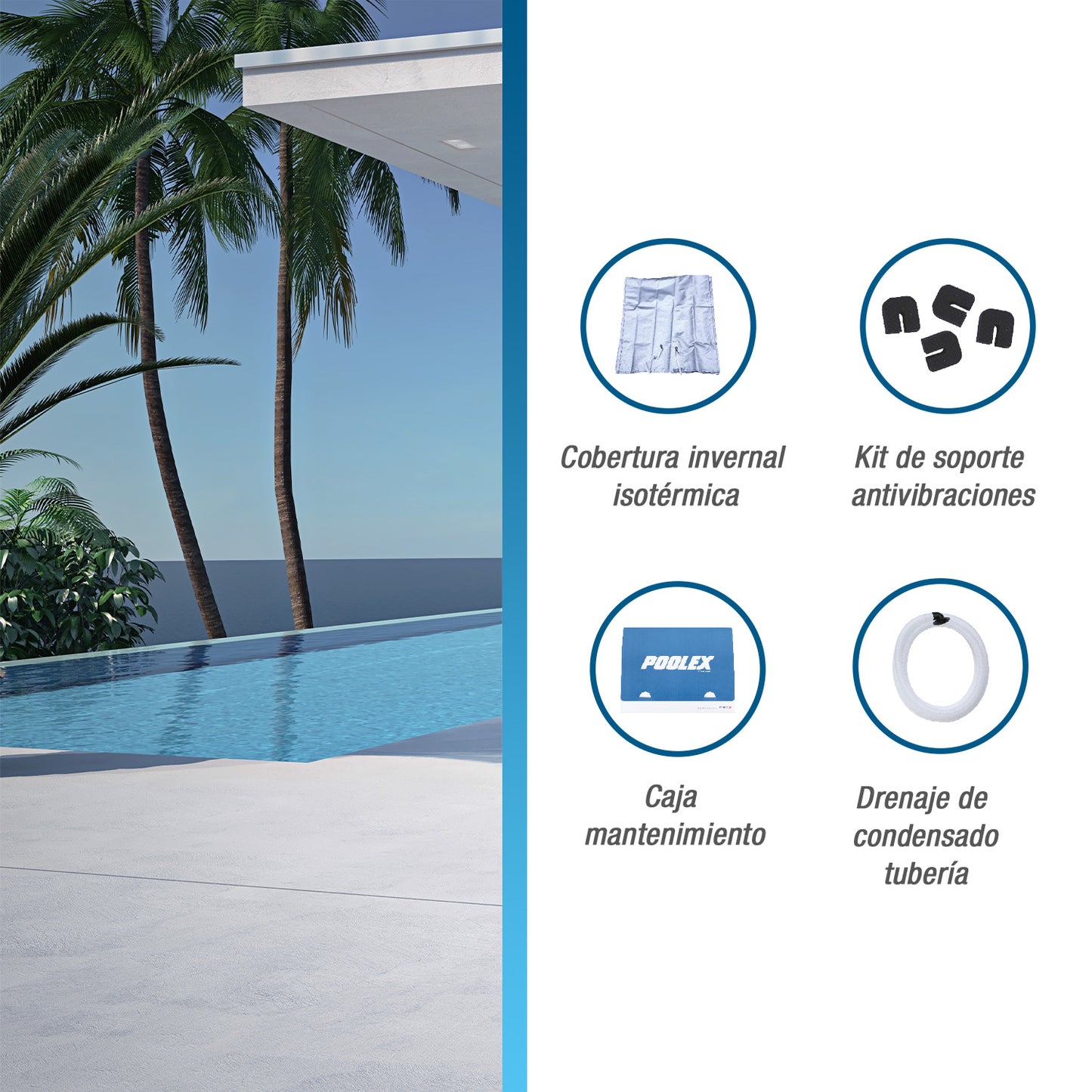 Pompe à chaleur Q-Line pour piscines jusqu'à 50 m3