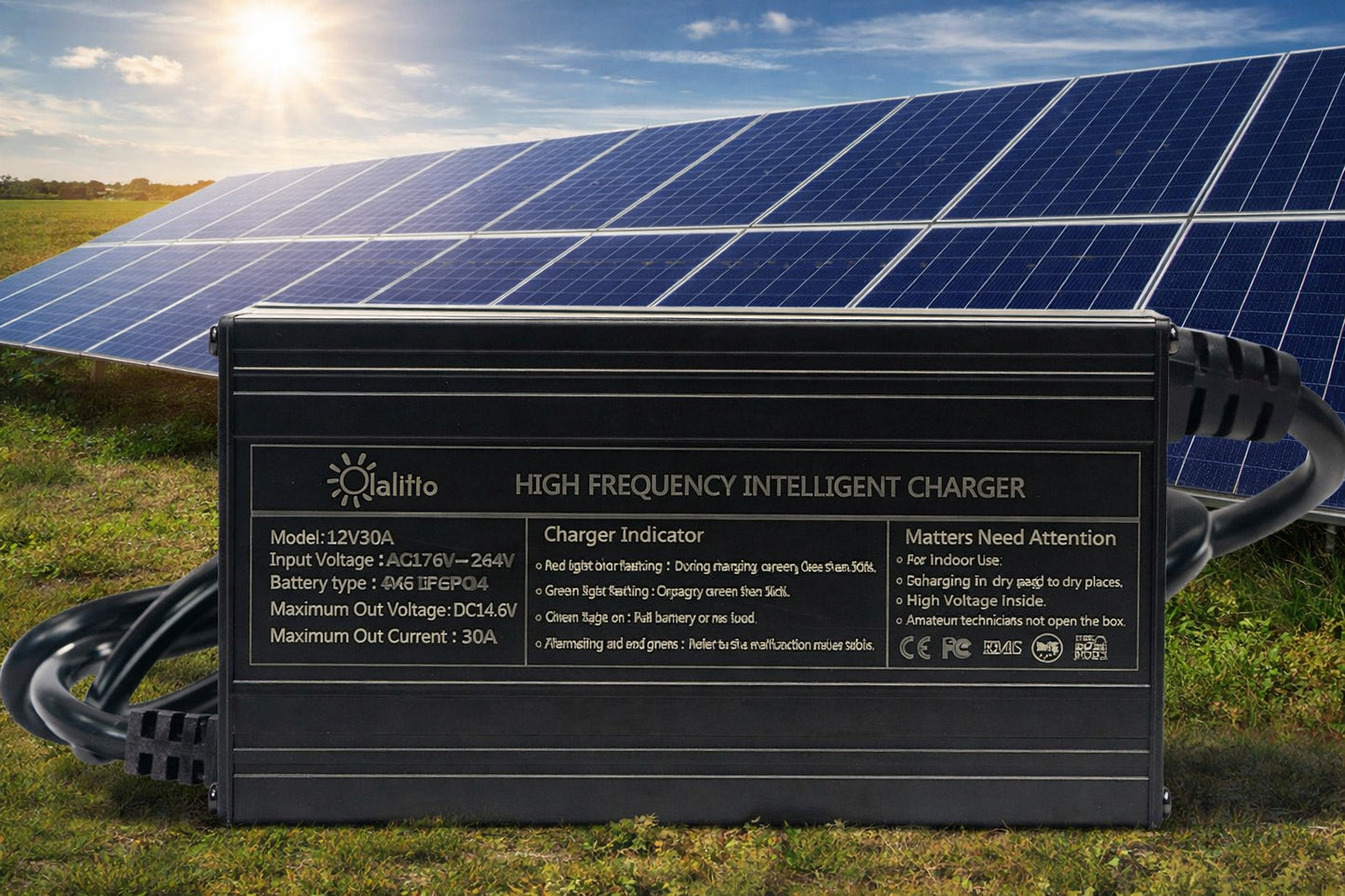 Chargeur LiFePO4 12V 30A Lithium Charge Rapide