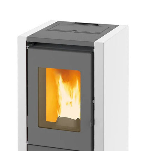 Poêle à granulés blanc Terra Basic 6,4 kW
