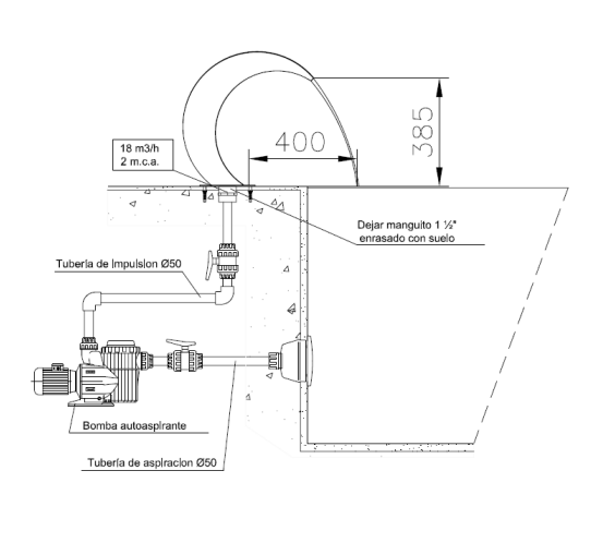 Cascade Piscine Inox AISI 316 500 mm Effet Spa Design Premium