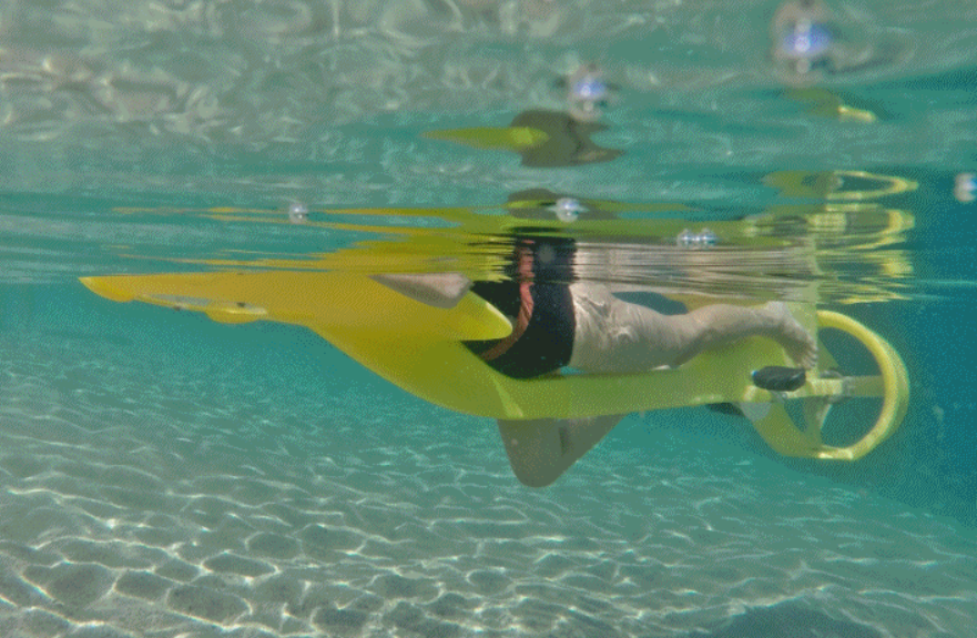 VELOSUB Système de propulsion aquatique à pédales pour la plongée en apnée et la natation en piscine