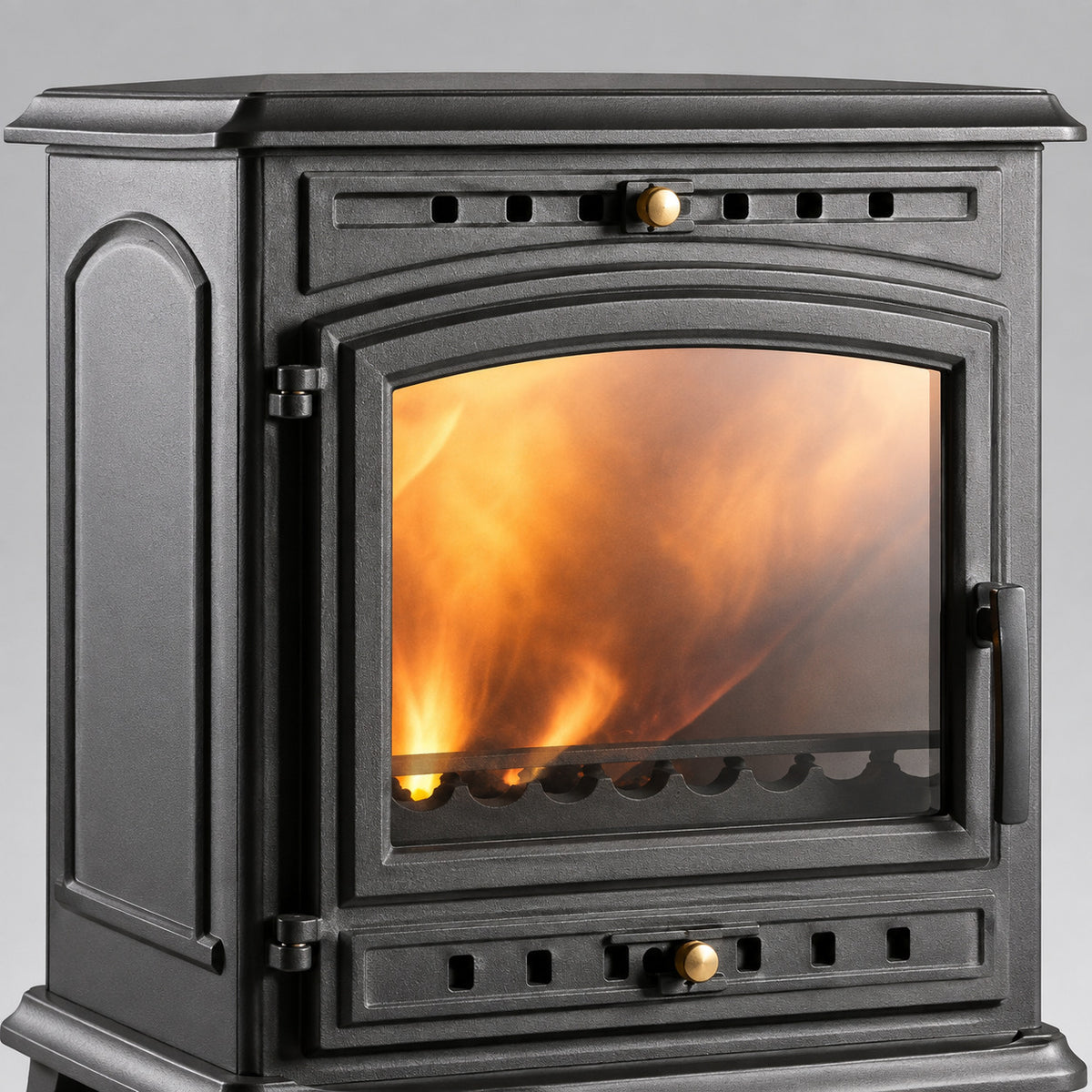 Poêle à bois en fonte 10 kW à double combustion