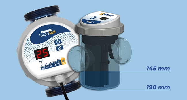 Electrolyseur Salin Turbo Salt 800 pour piscines 80m3 mesiures