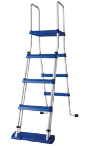 Escalera de seguridad con plataforma