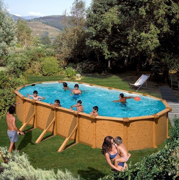 Piscine amovible ovale Mauritius 610x375x132 cm