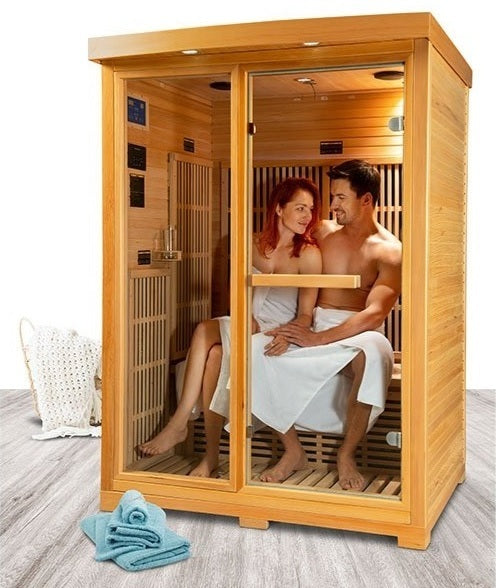 Sauna infrarouge Zora 130 x 115 x 186 cm - Ce produit est en rupture de stock, CONSULTEZ-NOUS POUR DES ALTERNATIVES SIMILAIRES.