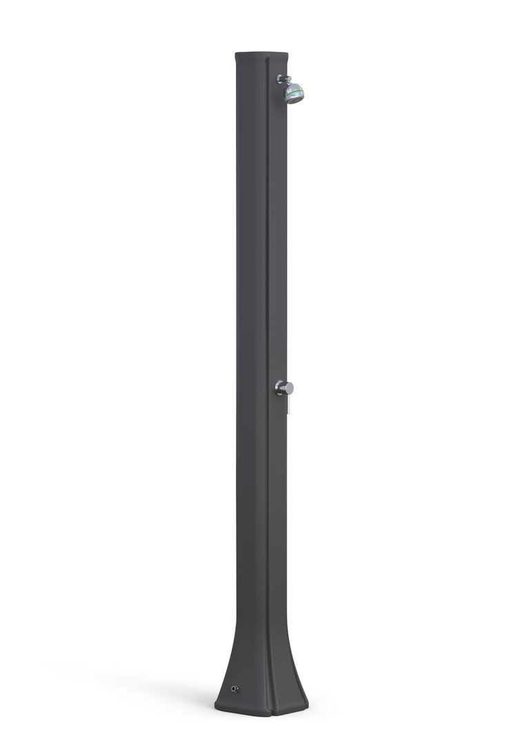 Ducha solar Big Happy de 40 litros negra con lavapies