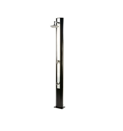 Douche solaire de luxe 35 L avec chauffage et robinet lave-pieds
