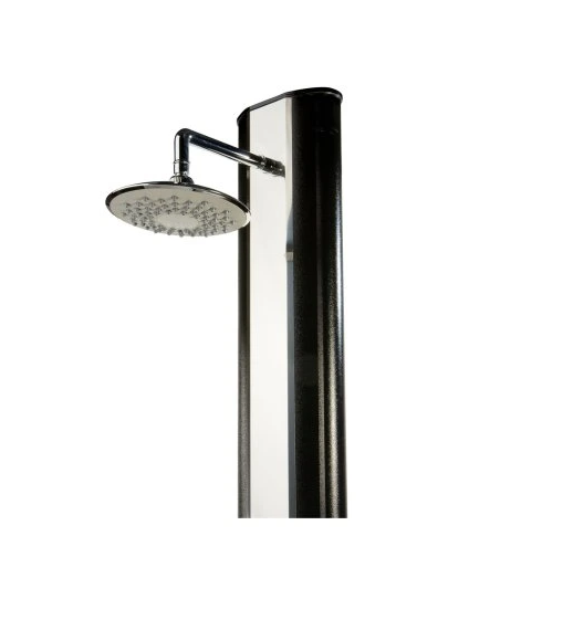 Douche solaire de luxe 35 L avec chauffage et robinet lave-pieds