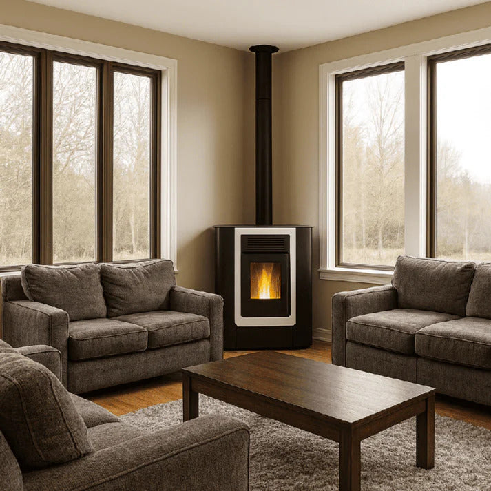 Poêle à granulés canalisable 10 kW Pasillo 75 m²