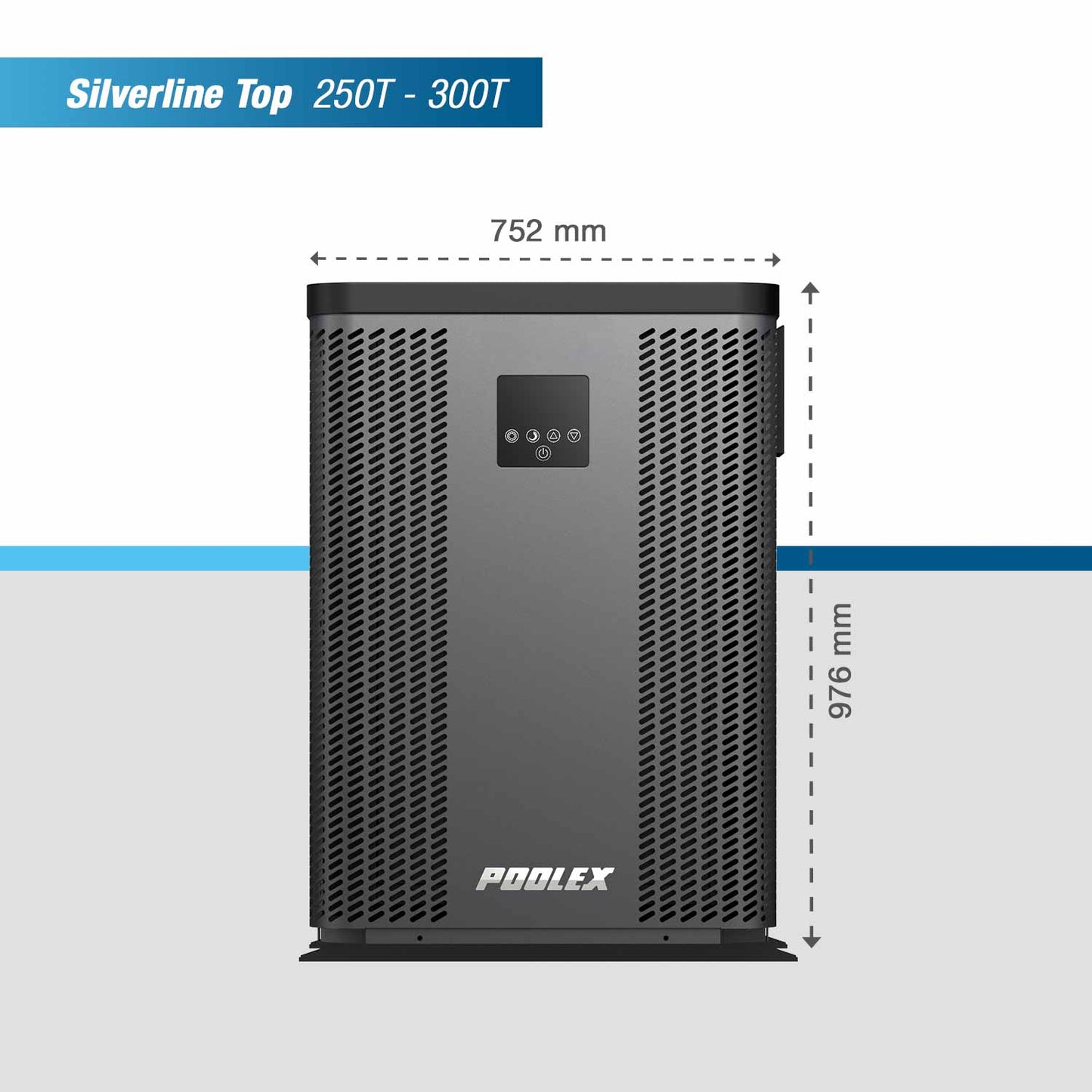 Pompe à chaleur piscine triphasée 130m³ Poolex Top 250T