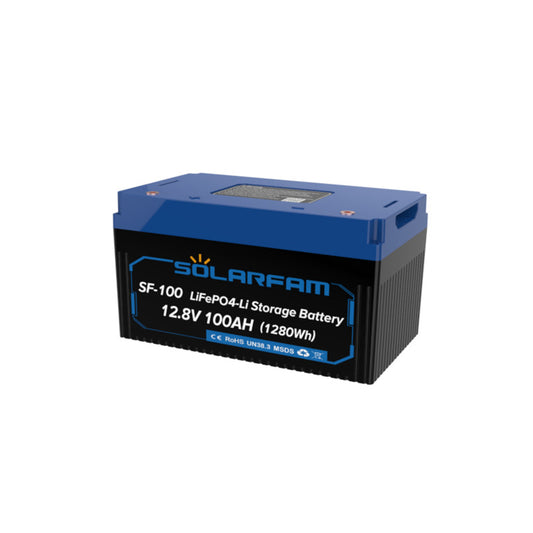 Batterie au lithium LiFePO4 12,8 V 100 Ah Bluetooth/BMS/chauffage