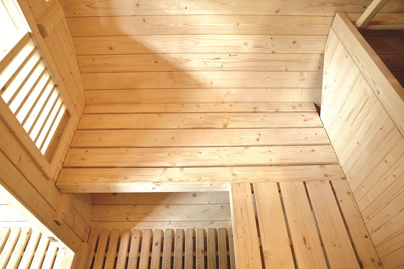 Sauna extérieur Gaïa Luna 6 places vapeur LED 250x205x220 cm 6kW