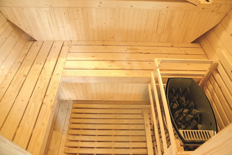 Sauna extérieur Gaïa Luna 6 places vapeur LED 250x205x220 cm 6kW