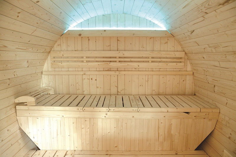 Sauna extérieur Gaïa Luna 6 places vapeur LED 250x205x220 cm 6kW
