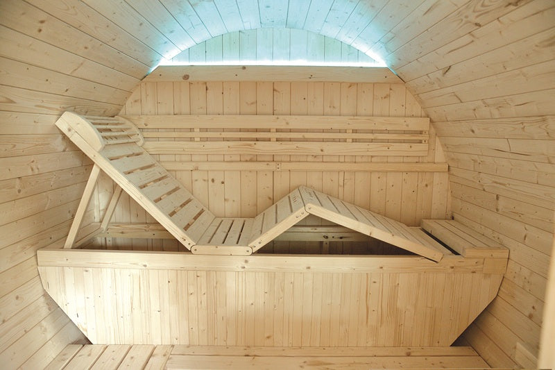 Sauna extérieur Gaïa Luna 6 places vapeur LED 250x205x220 cm 6kW