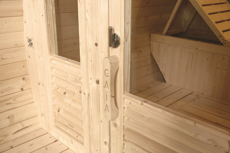 Sauna extérieur Gaïa Luna 6 places vapeur LED 250x205x220 cm 6kW