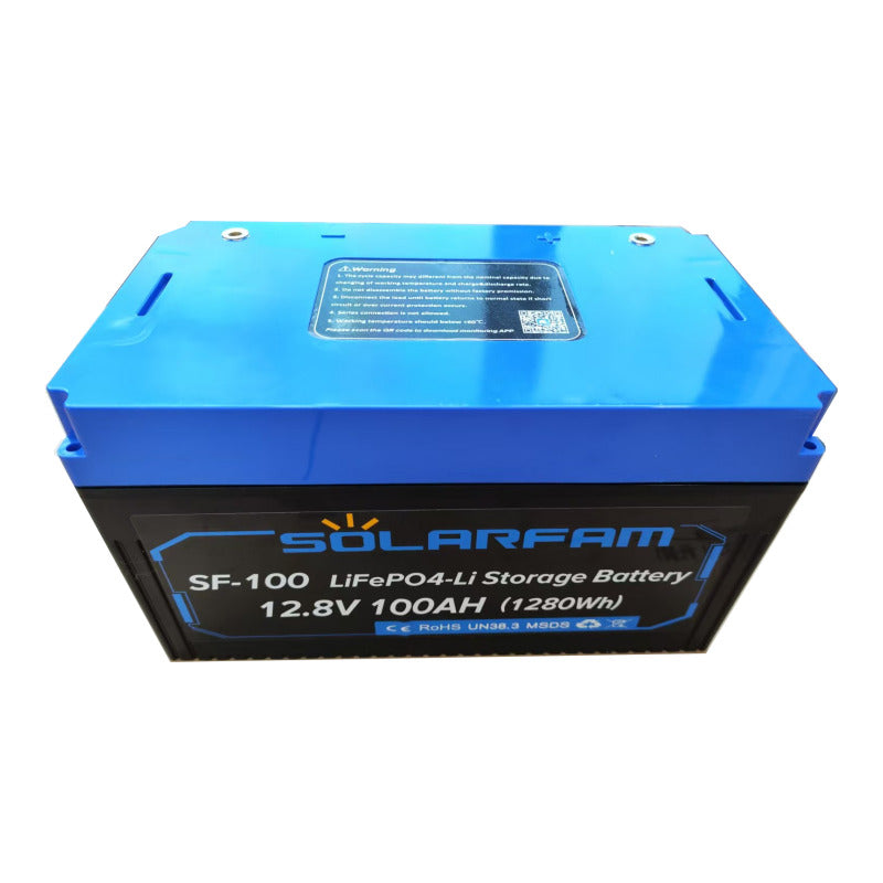 Batterie au lithium LiFePO4 12,8 V 100 Ah Bluetooth/BMS/chauffage