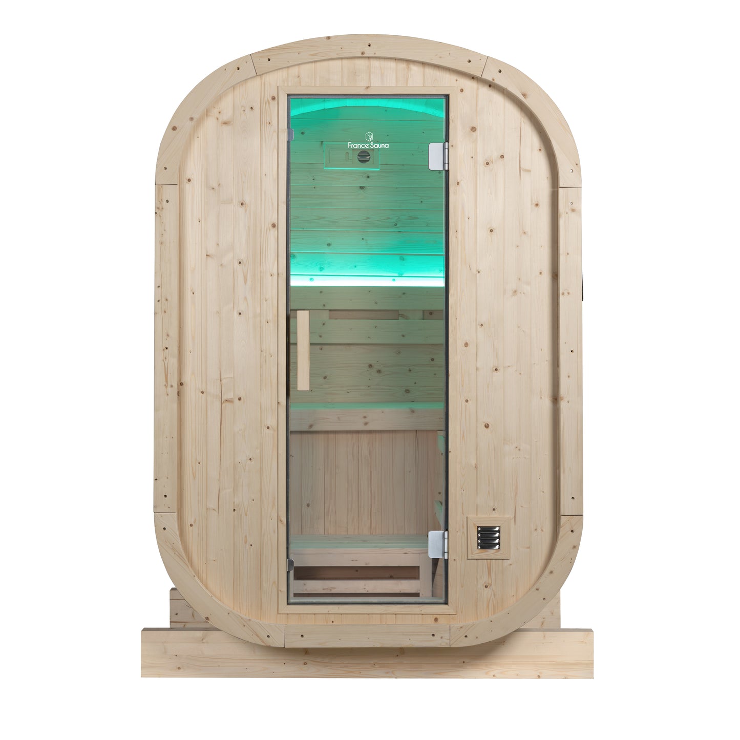 Sauna extérieur bois Gaïa Urban 2 places jardin avec poêle 4,5 kW