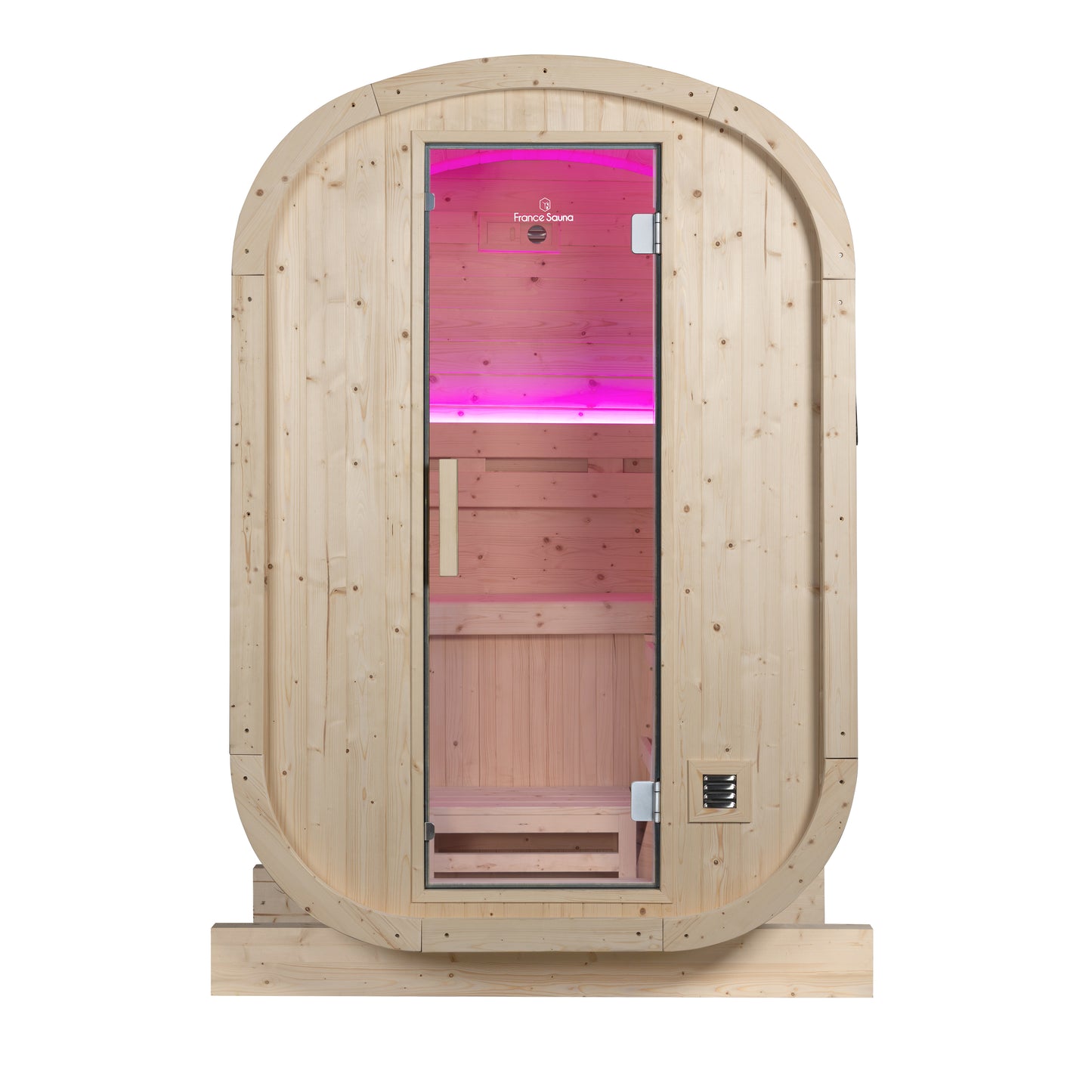 Sauna extérieur bois Gaïa Urban 2 places jardin avec poêle 4,5 kW