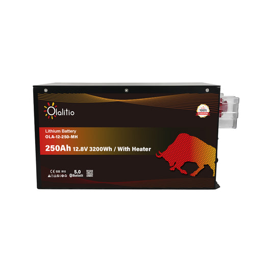 Batterie lithium 12,8 V 250 Ah chauffante Olalitio