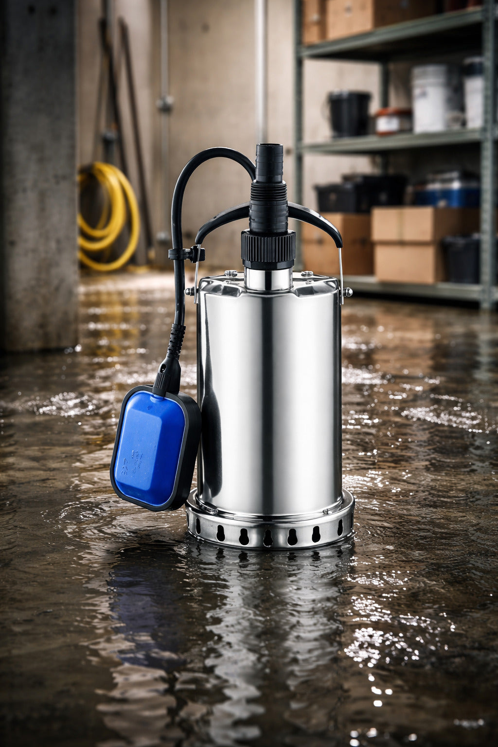 Pompe de cale submersible Inox 750 W 230 V, débit 10 000 l/h