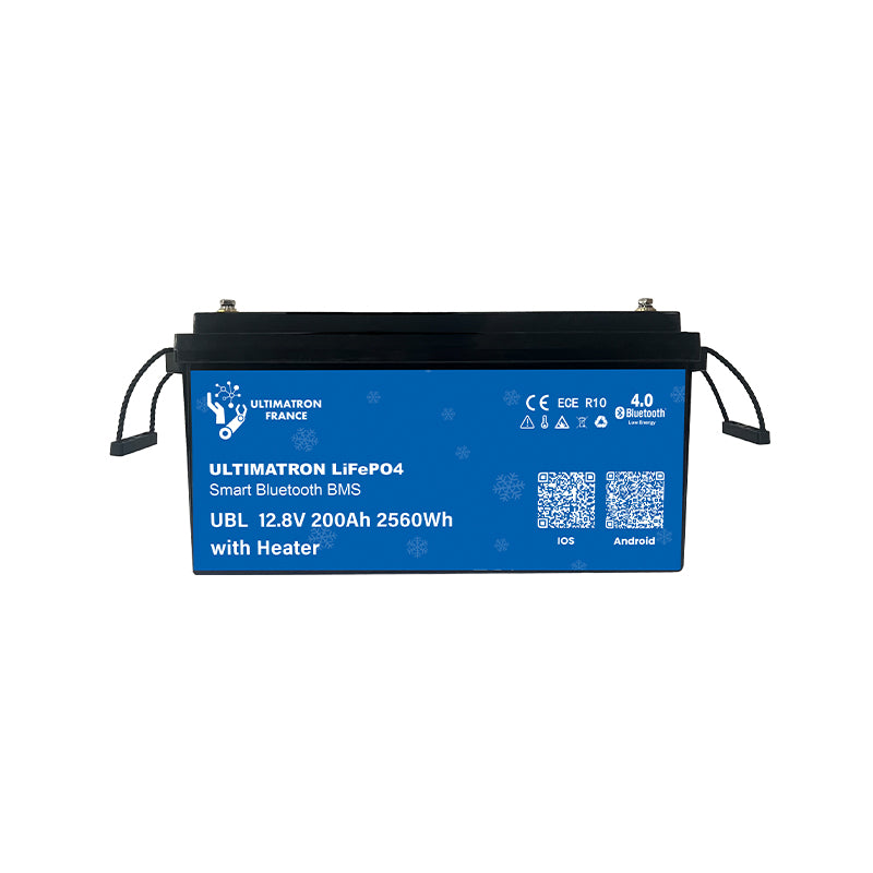 Batterie lithium LiFePO4 200Ah 12V Ultimatron avec chauffage