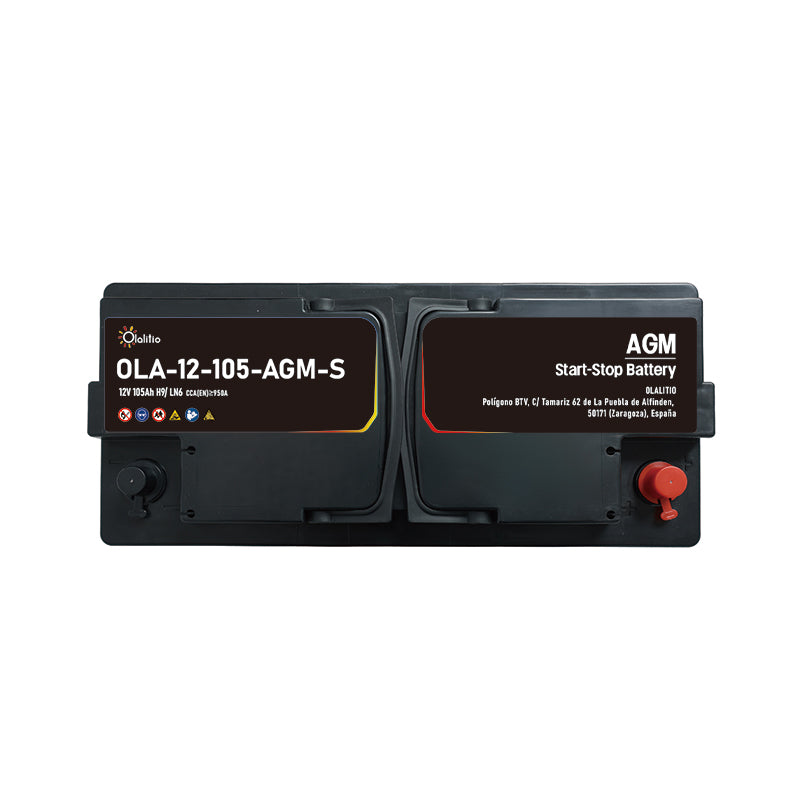Batterie AGM OLA 12 V 105 Ah 950 A Cycle profond et démarrage