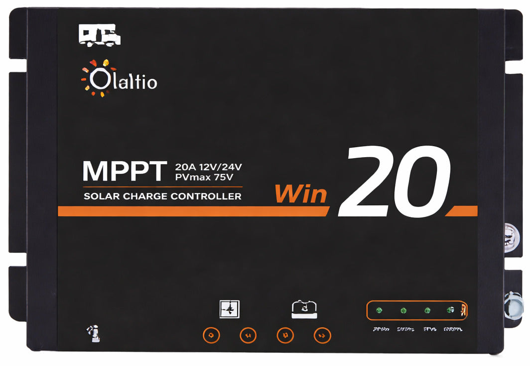 Régulateur solaire MPPT 20A 12/24V bluetooth 75V rendement 98%