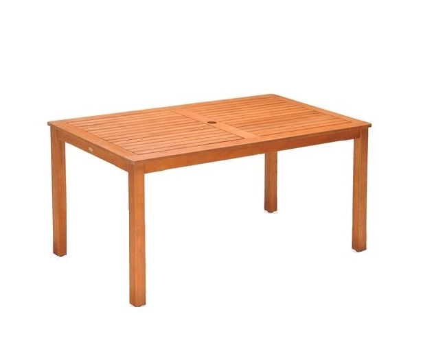 Table de jardin eucalyptus 150 cm exterieur resistant eau soleil FSC