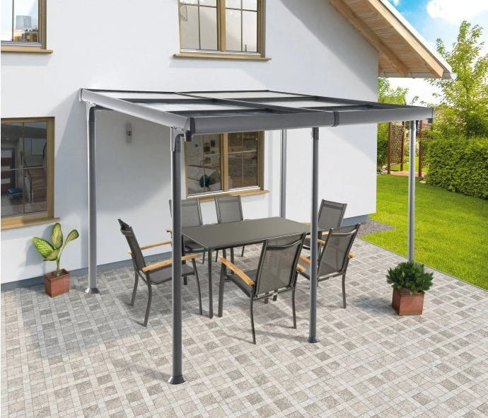 Pergola aluminium 400x297 cm résistante pluie et neige