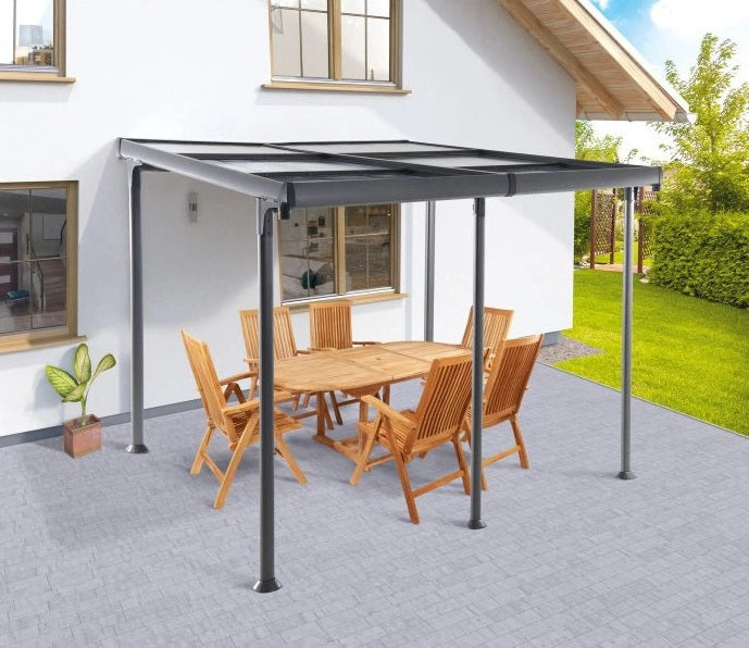 Pergola aluminium 400x297 cm résistante pluie et neige