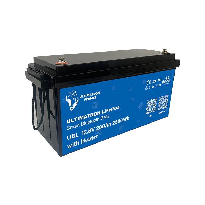 Batterie lithium LiFePO4 200Ah 12V Ultimatron avec chauffage