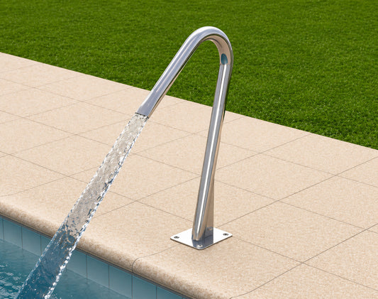 Canon d'eau cascade piscine Ø43 mm AISI 316 inox Buse plate