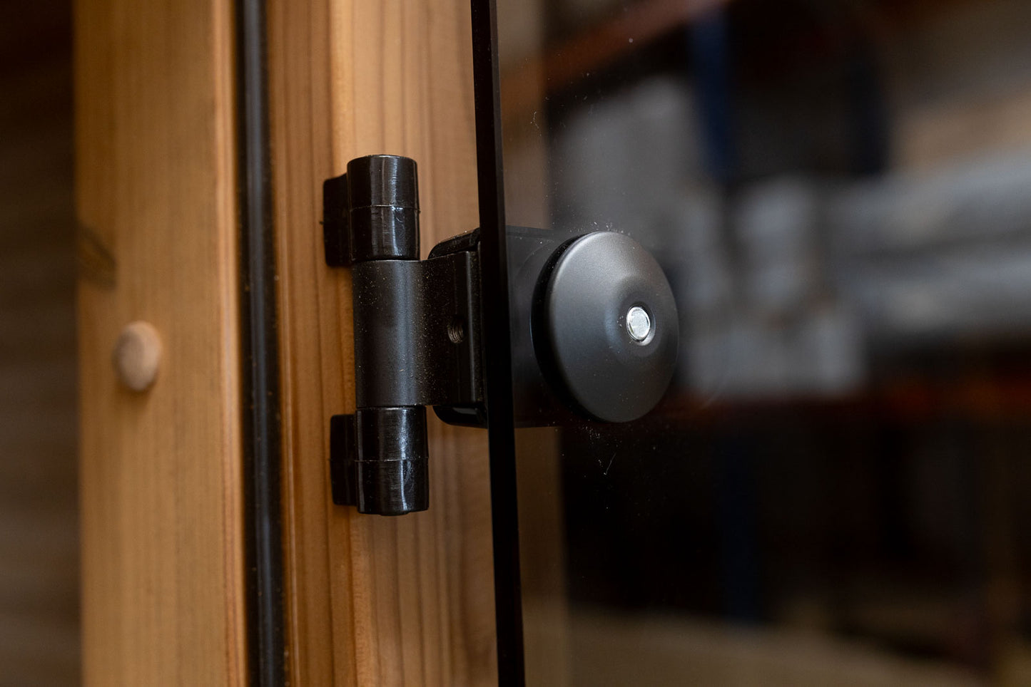 Sauna extérieur 4-6 personnes avec façade vitrée et éclairage LED