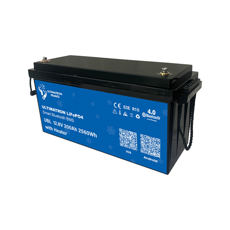 Batterie lithium LiFePO4 200Ah 12V Ultimatron avec chauffage
