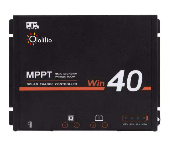 Regulador Solar MPPT 40A 12/24V 100V Bluetooth Alta eficiencia 98%