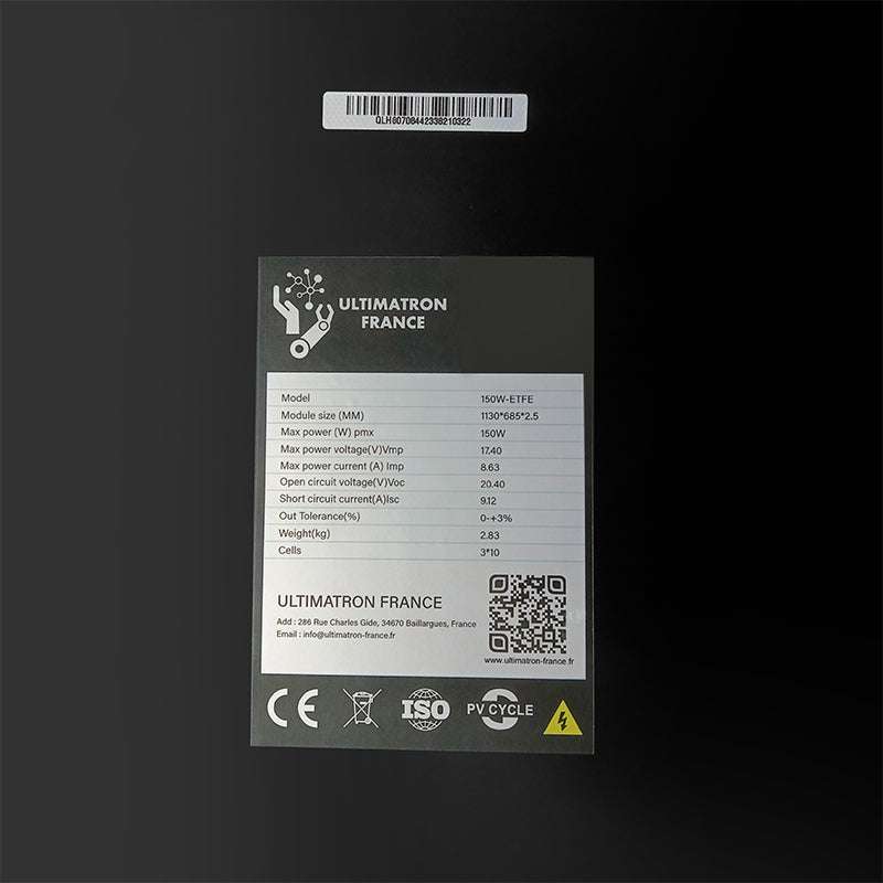 Panneau solaire flexible 150W ETFE ULTIMATRON