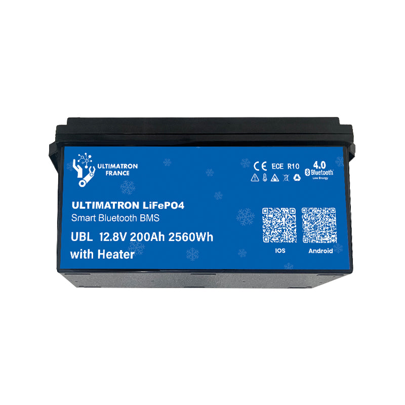 Batterie lithium LiFePO4 200Ah 12V Ultimatron avec chauffage