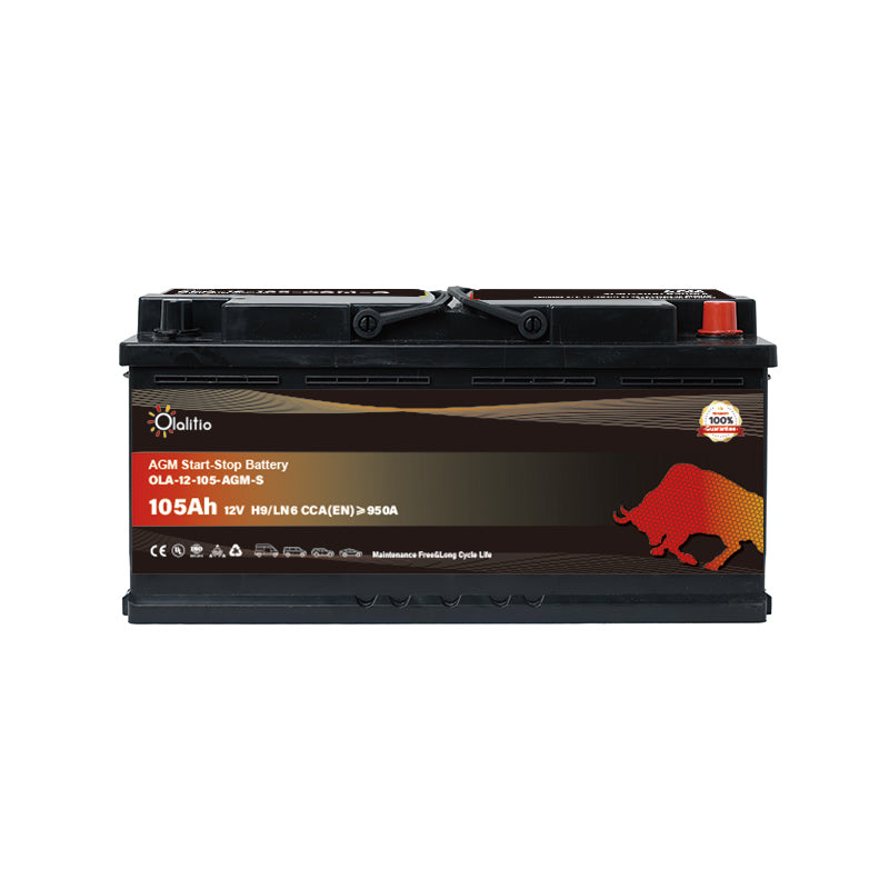 Batterie AGM OLA 12 V 105 Ah 950 A Cycle profond et démarrage