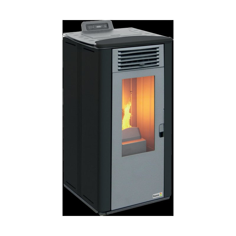 Poêle à granulés canalisable Terra 10,1 kW noir