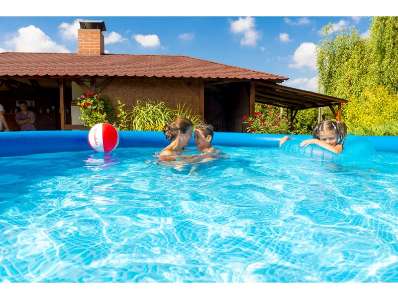 Piscine hors sol 366x91 kit complet pompe échelle bâche
