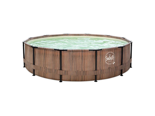 Piscine tubulaire hors sol 305x76 cm acier galvanisé avec skimmer