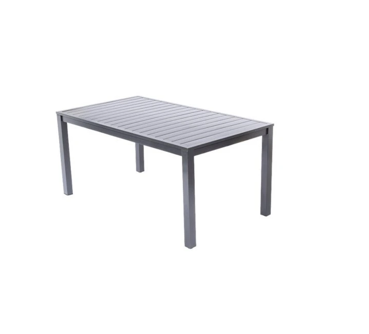 Table de jardin aluminium 89x89cm résistante extérieur terrasse balcon