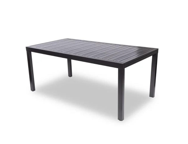 Table de jardin extensible aluminium gris 8 personnes