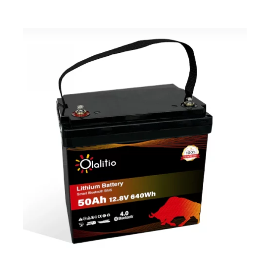 Batterie Lithium LiFePO4 12.8V 50Ah Bluetooth OLALITIO