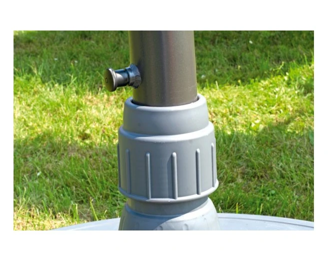 Parasol Déporté 375 cm Anthracite avec Base Grand Parasol Terrasse